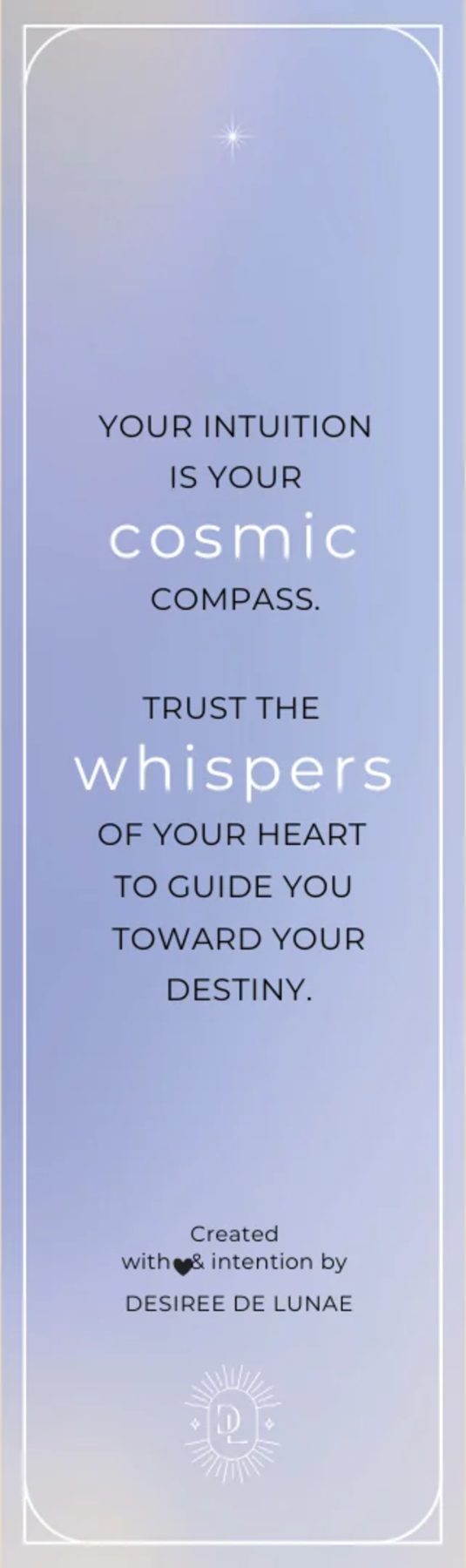 The Trust Bookmark, affirmation side
