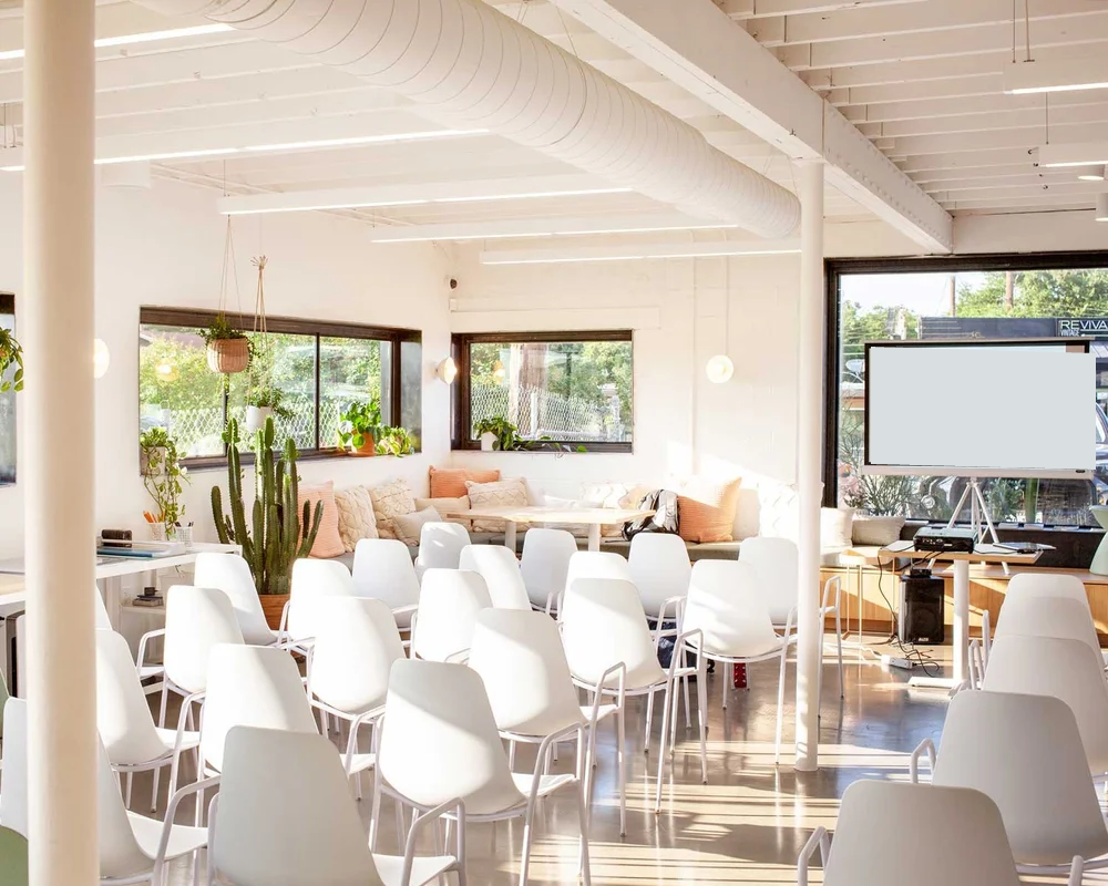 The Commune ATX set up for a seated event